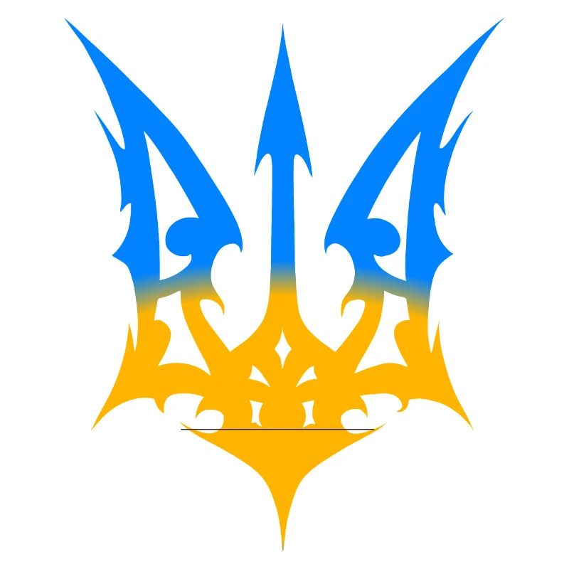 Ukraine Support Trident Logo ukrainien