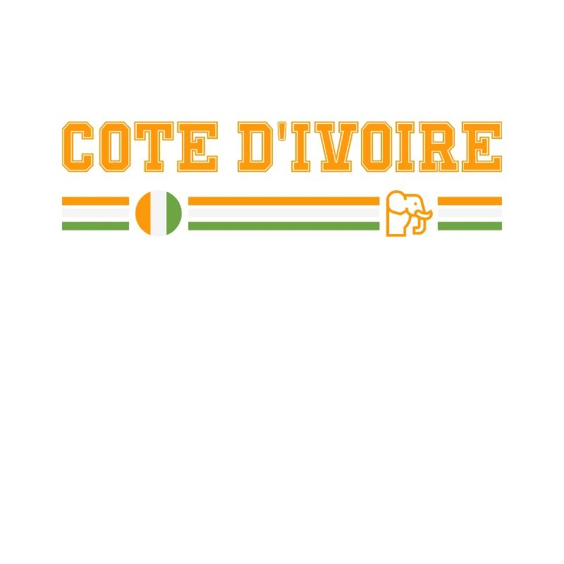 COTE D'IVOIRE drapeau et emblème. Supporters