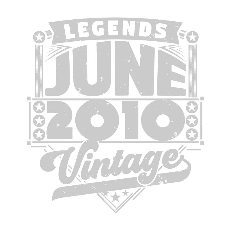 Vintage Geburtstagsgeschenk Juni 2010, Juni 2010.