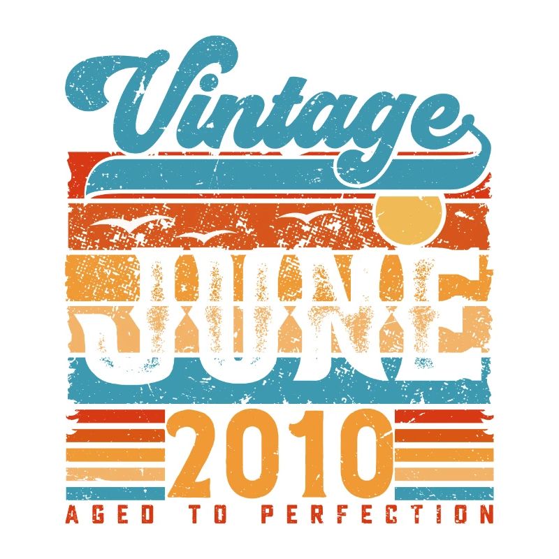Juni 2010, Vintage-Jubiläumsgeschenk Juni 2010.