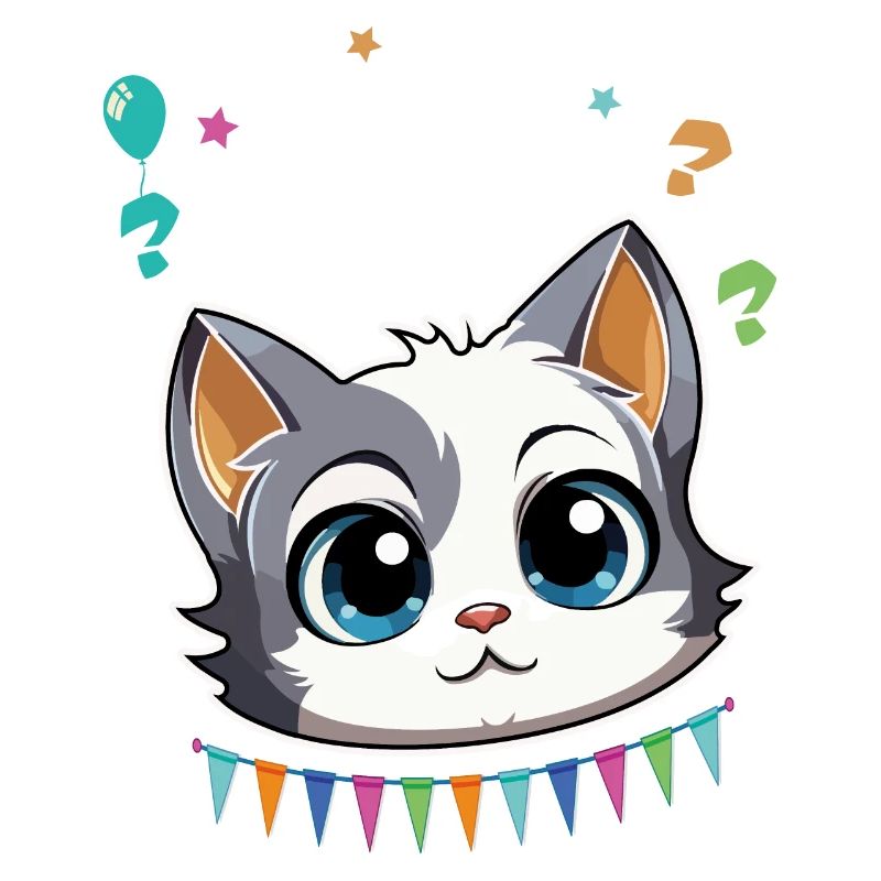 Conception de célébration de fête d’anniversaire - Chat mignon
