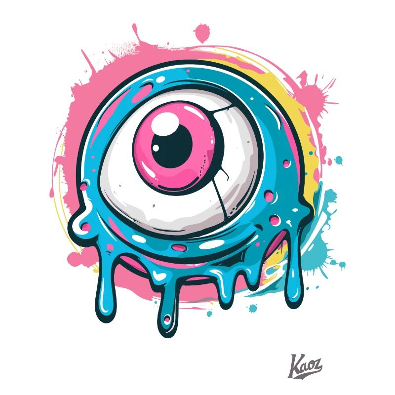 The cool paint splash eye