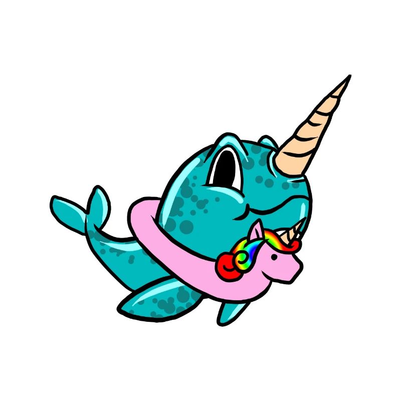 Narval On Unicorn Float Bouée de sauvetage Float Cool pun
