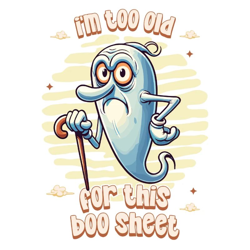 Drôle de dicton Design Grumpy Old Ghost