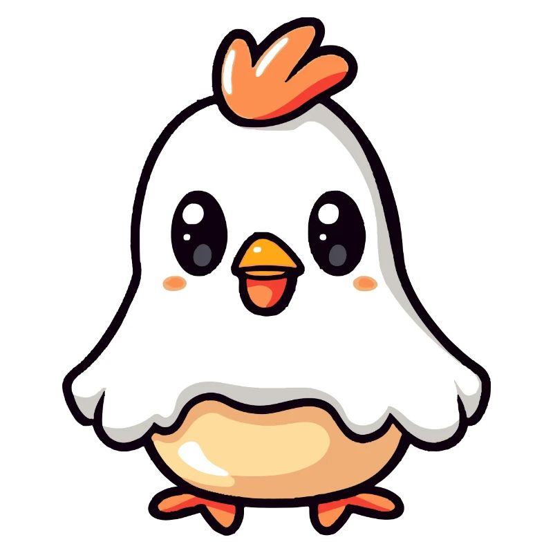 Chicken Halloween Comic Ghost