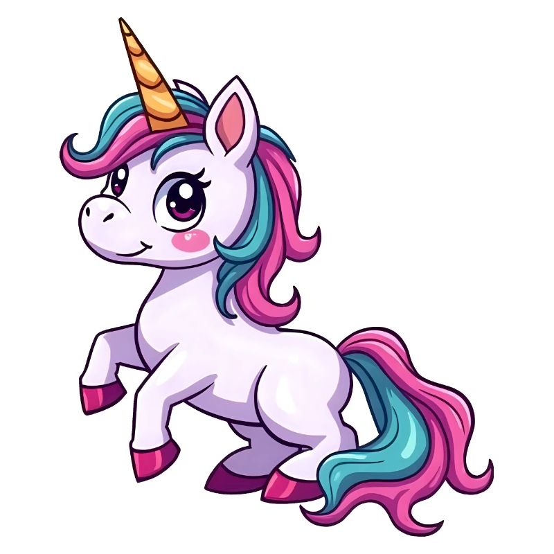 Lebendiges rosa Einhorn-Design