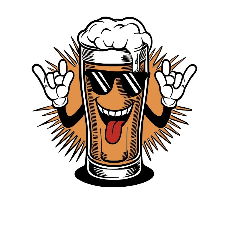 Conception de visage de bière drôle