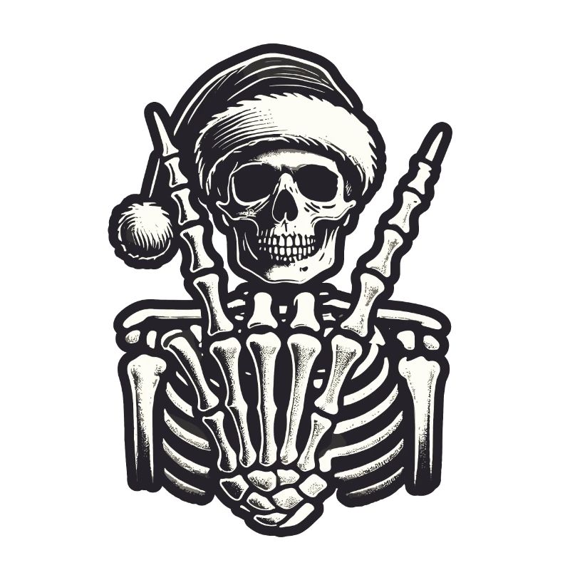 Style de Noël Cool Skeleton