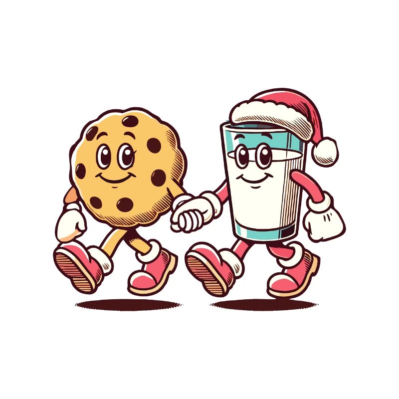 Biscuits et lait Amis de Noël