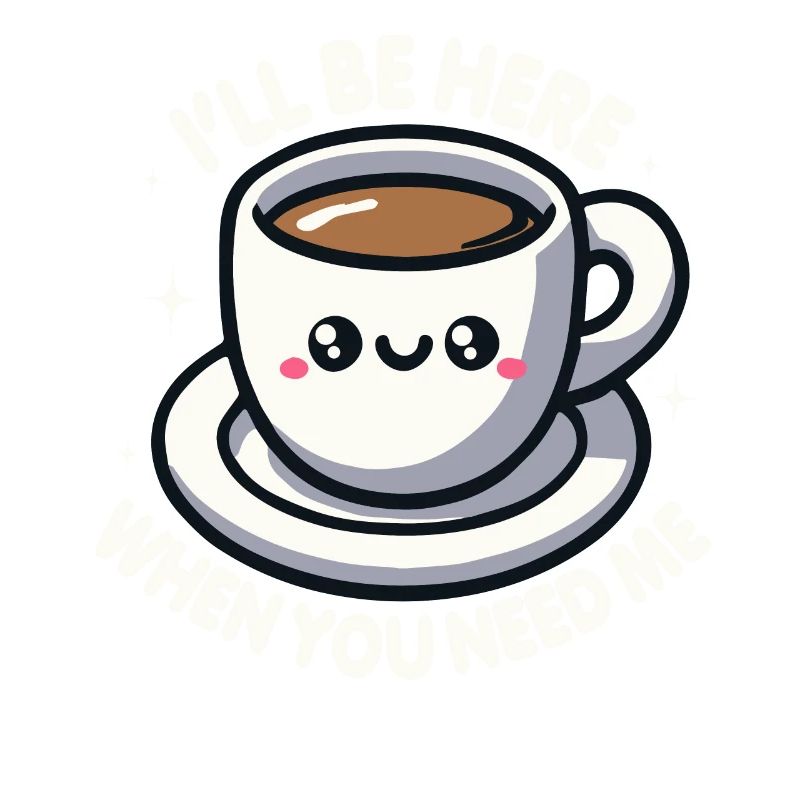 Ich bin hier, wenn du mich brauchst Kaffee