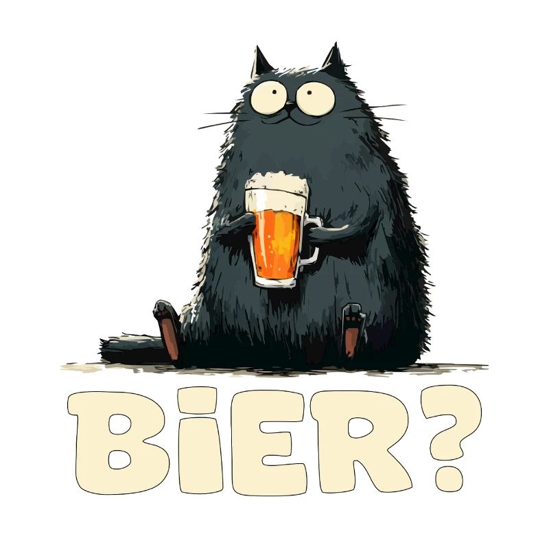 Lustige Katze mit Bier