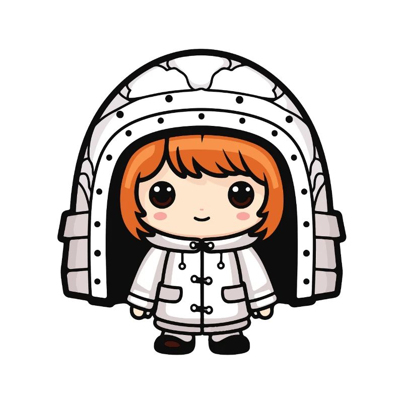 Winter Eskimo Iglu Comic