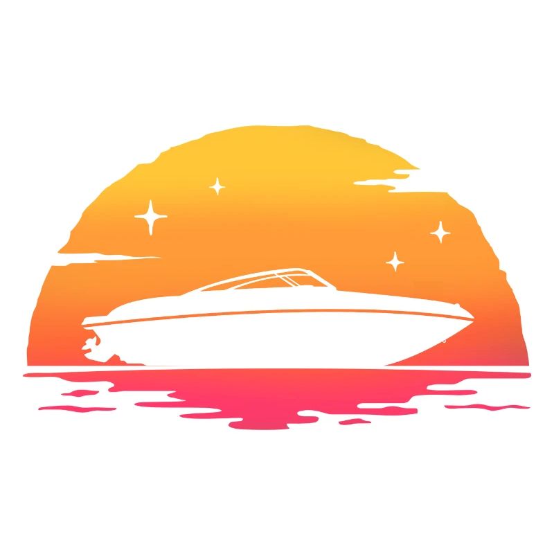 Sonnenuntergang Außenborder Motorboot Motorboot
