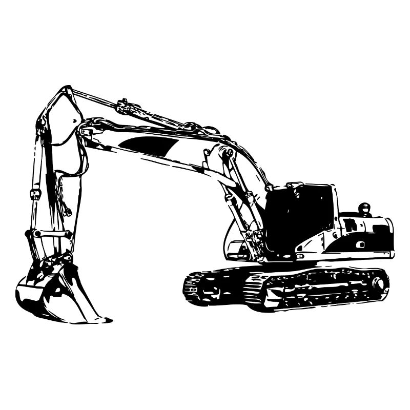 Exkavator Silhouette Gift Excavator Driver