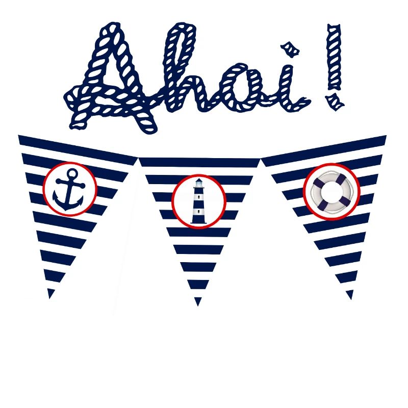 Ahoi, mer, maritime, drapeau