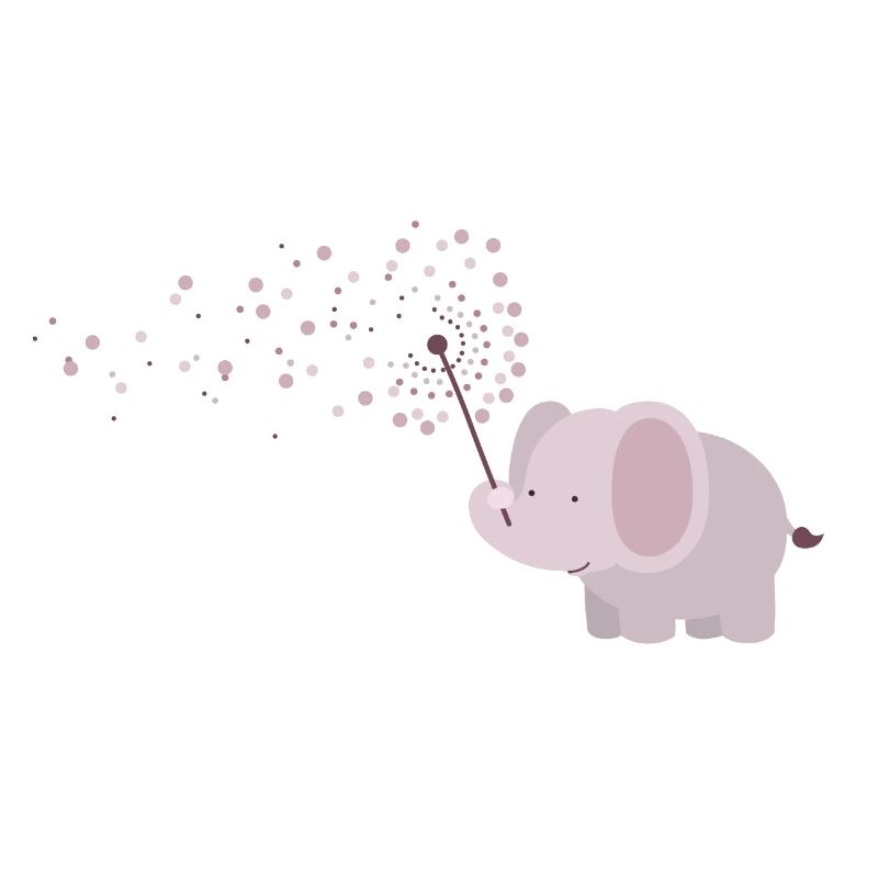 Elefant mit Pusteblume