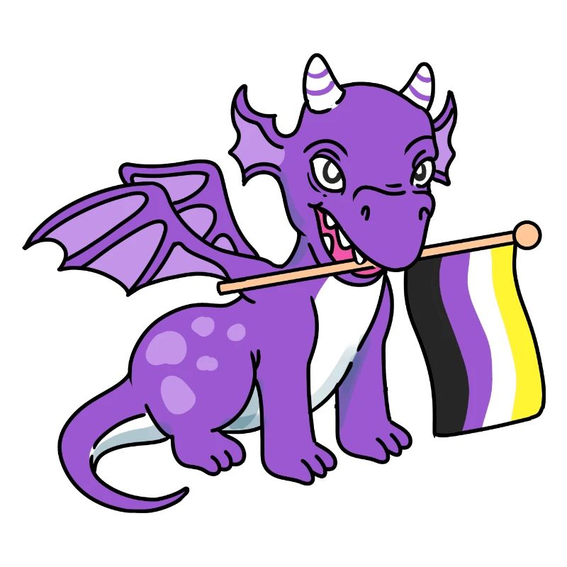 Nonbinary Pride Dragon Nonbinary Pride