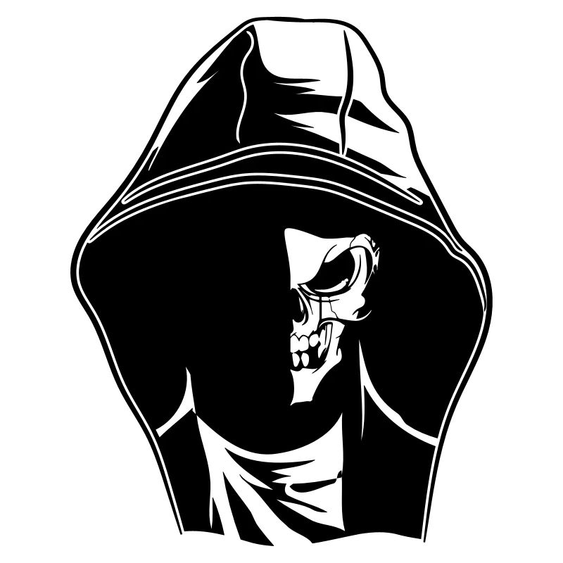 Horror face monster hood