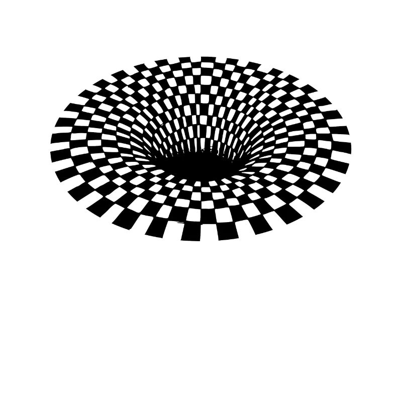 Optical illusion - 3D hole | Round pattern