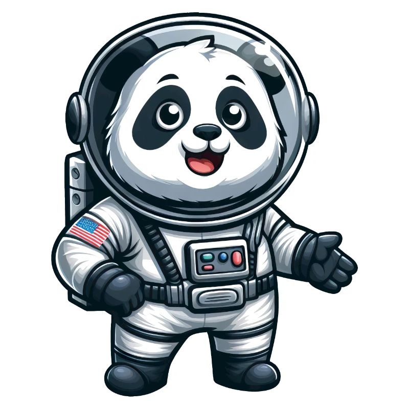 Panda astronaute dans l’espace