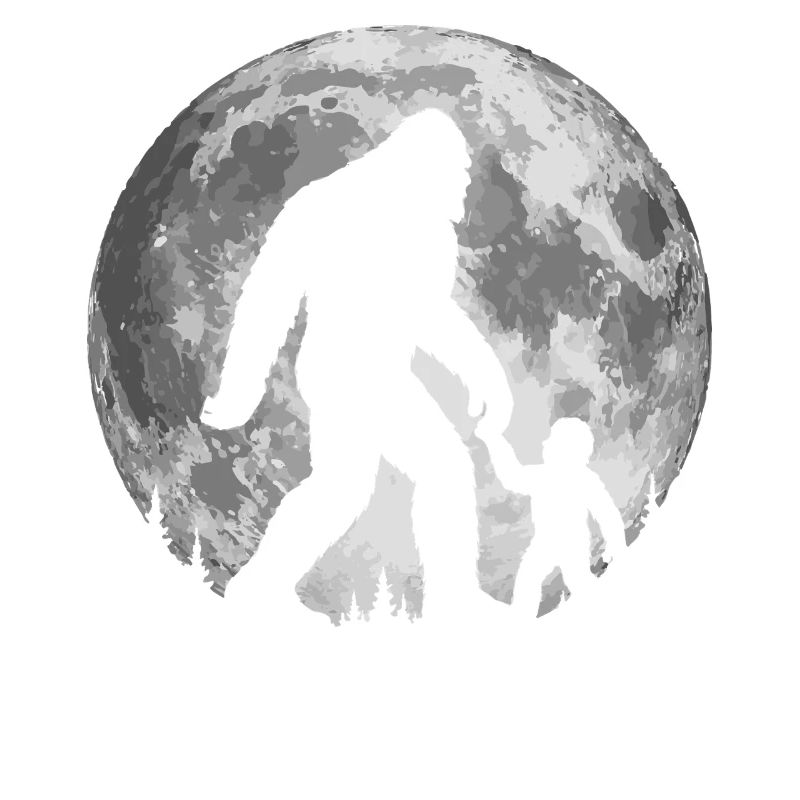 Bigfoot Sasquatch Moon Mysterious Creature Night