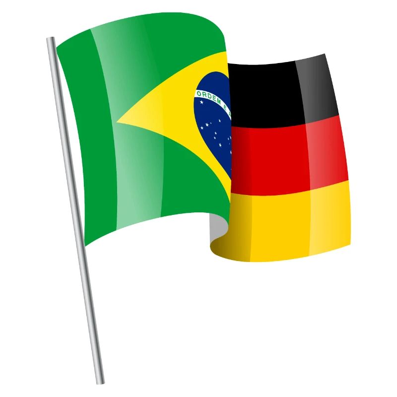 BRÉSIL ALLEMAGNE DRAPEAU DRAPEAU