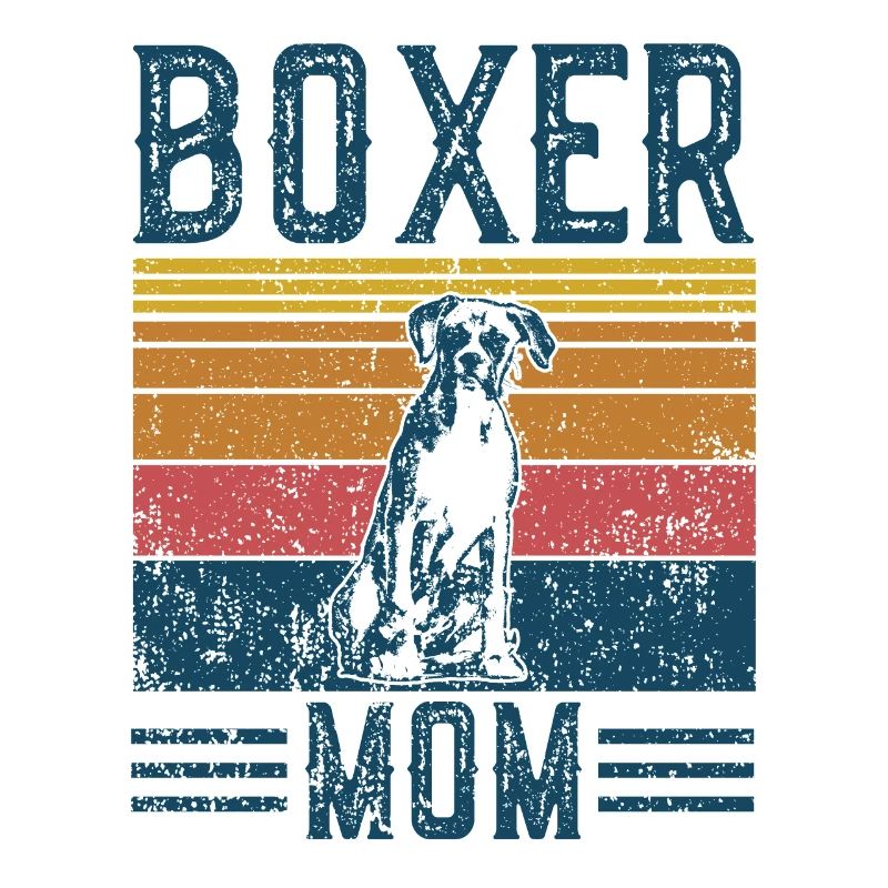 Hundeboxer-Mutter - Vintage Boxer-Mutter