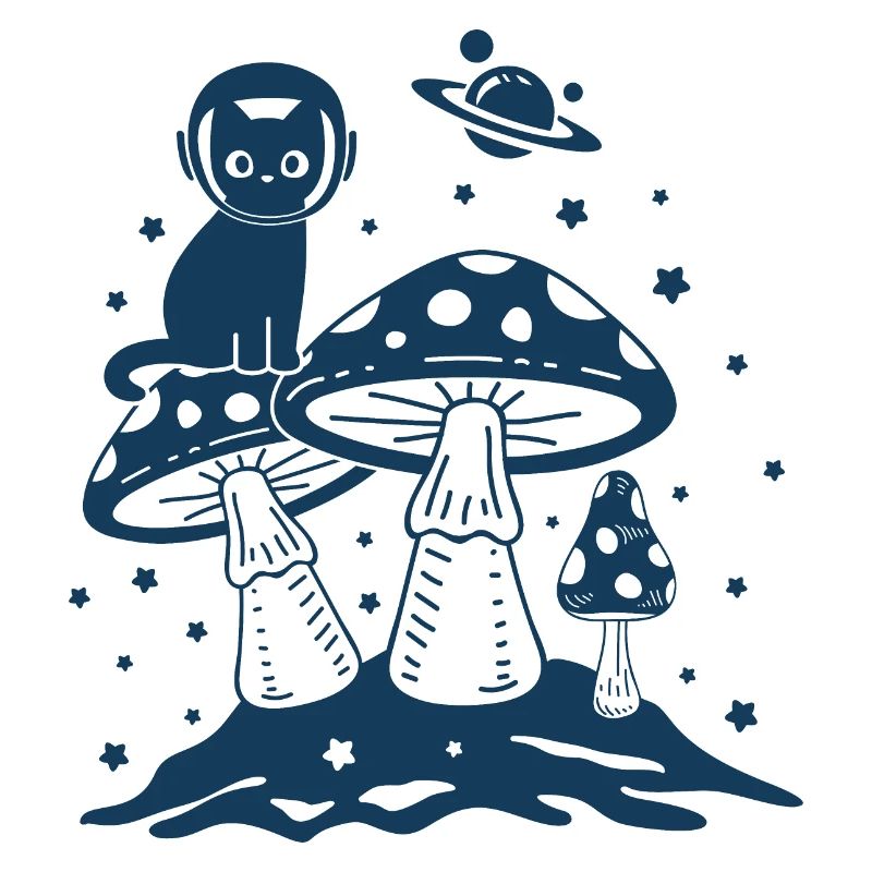 Chat et champignons