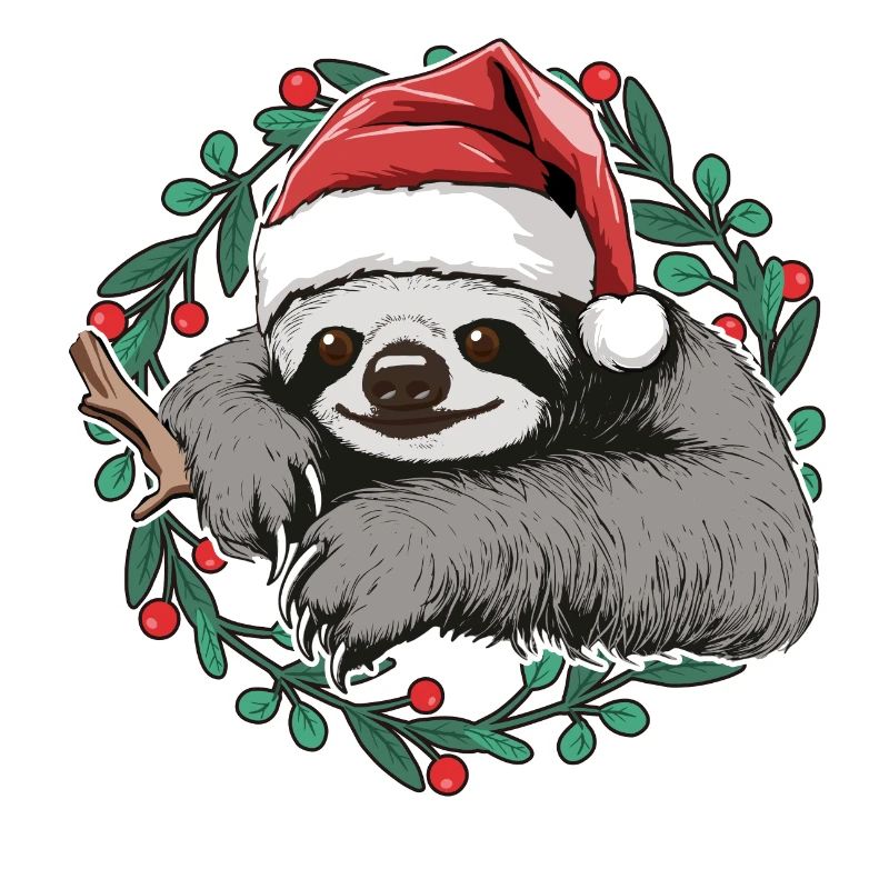 Christmas Sloth Monkey