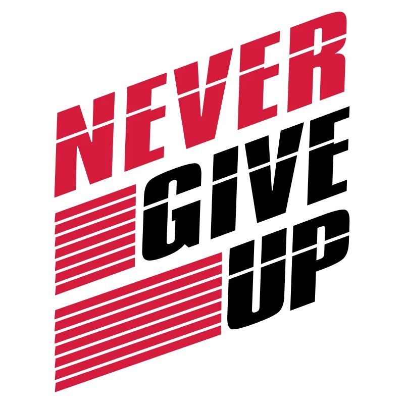 team logo bar strokes we never give up never
