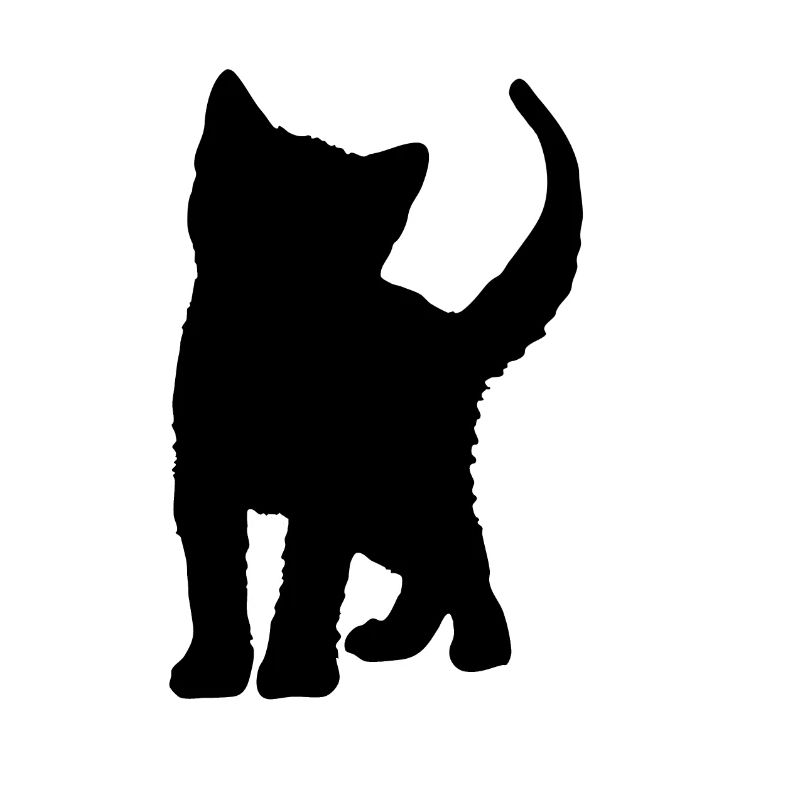 Cat kitten silhouette black