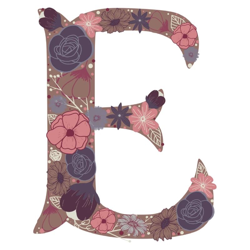 Lettre de fleur E