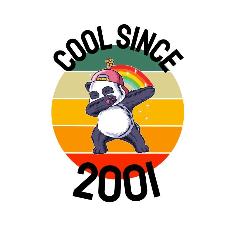 Cool Seit 2001 Retro Dabbing Panda 21. Geburtstag