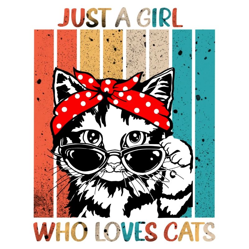 Nur ein Mädchen, das Katze liebt