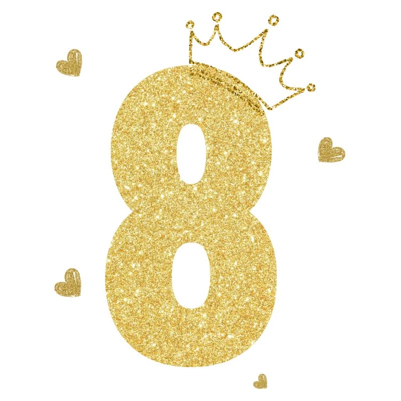 8e anniversaire couronne doré