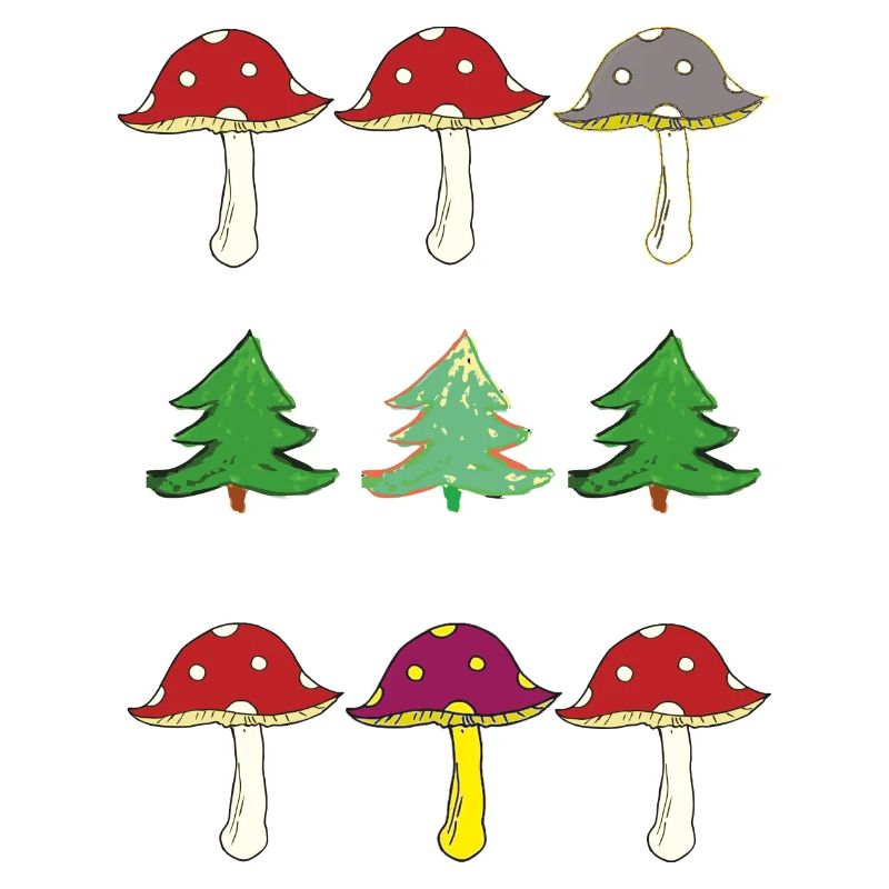 Toadstools and forest