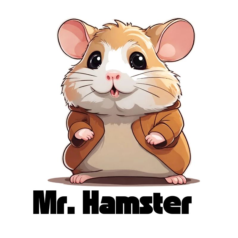 Cute hamster with jacket