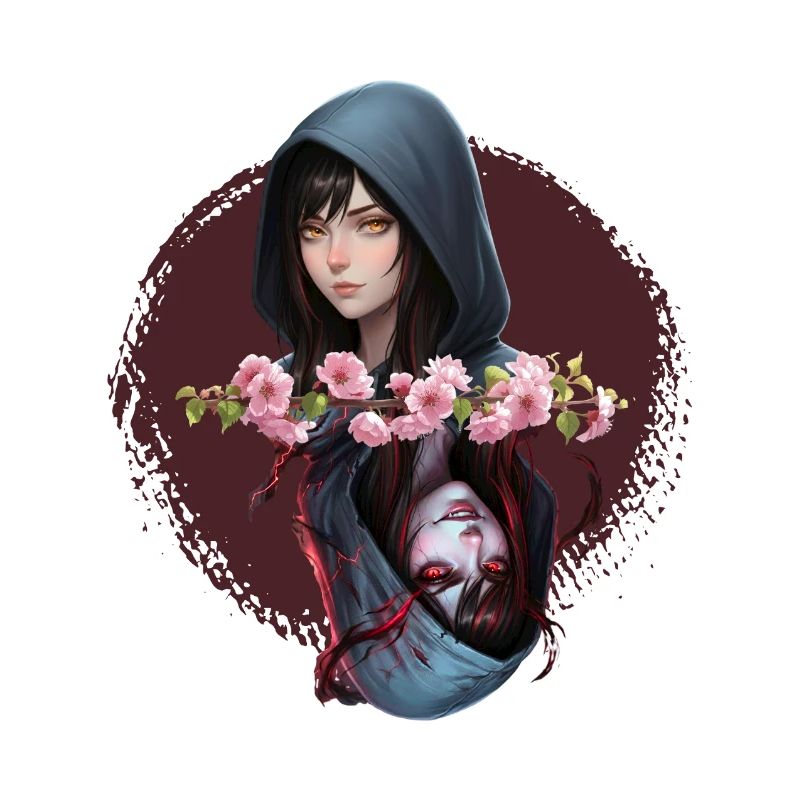 Rose fleur noire encapuchonnée