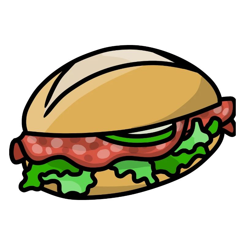 Salamibrötchen belegtes Brötchen mit Salami Wurst