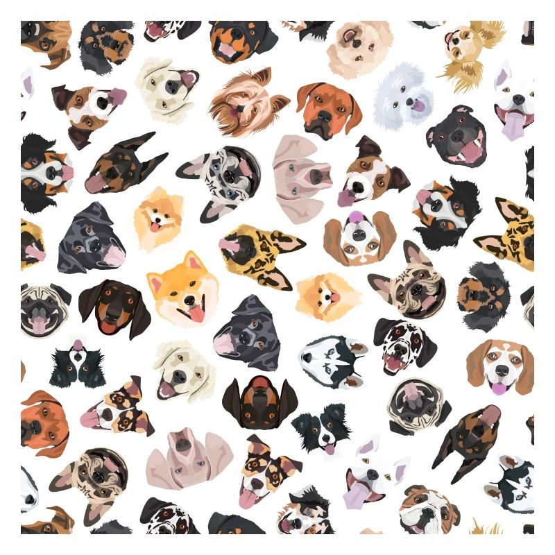 Joyeuse illustration avec des chiens
