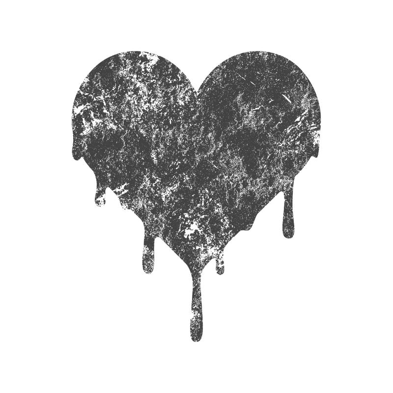 Black Emo - Black Heart - Heart Blood