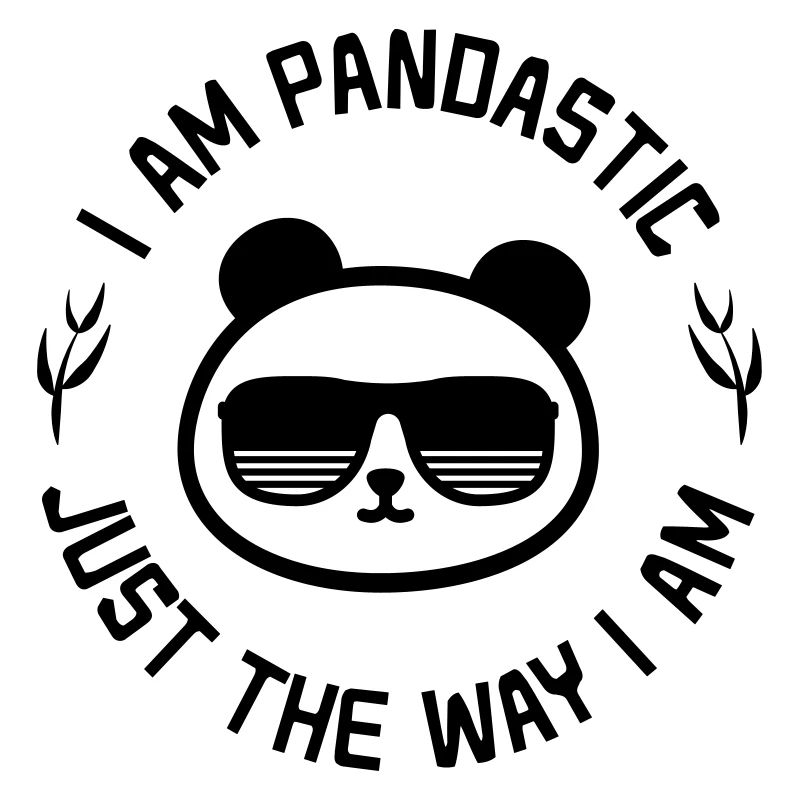 Jeu de mots: Pandastic - Panda cool avec des lunettes de soleil