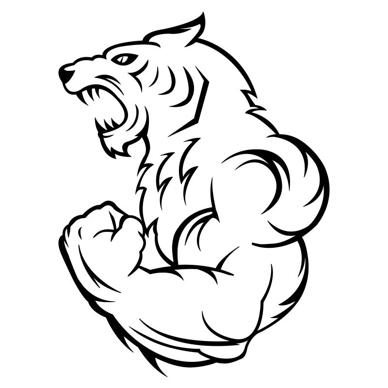 strong tiger wolf