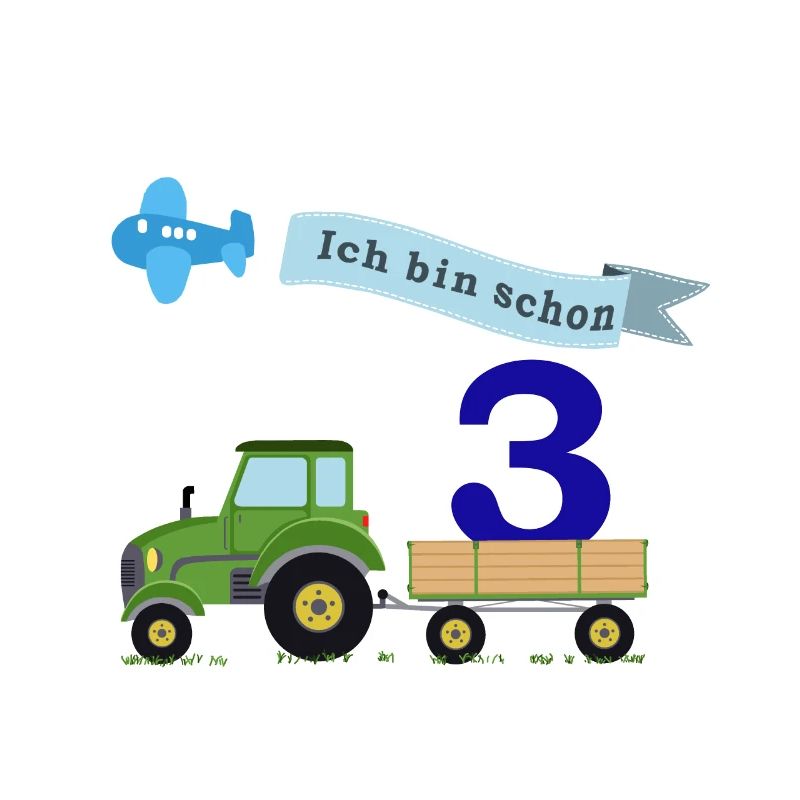 Third birthday with tractor