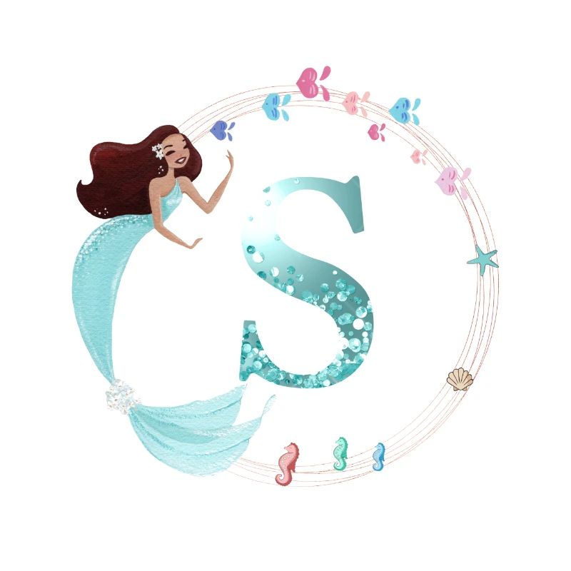 Customizable Monogram S Mermaid