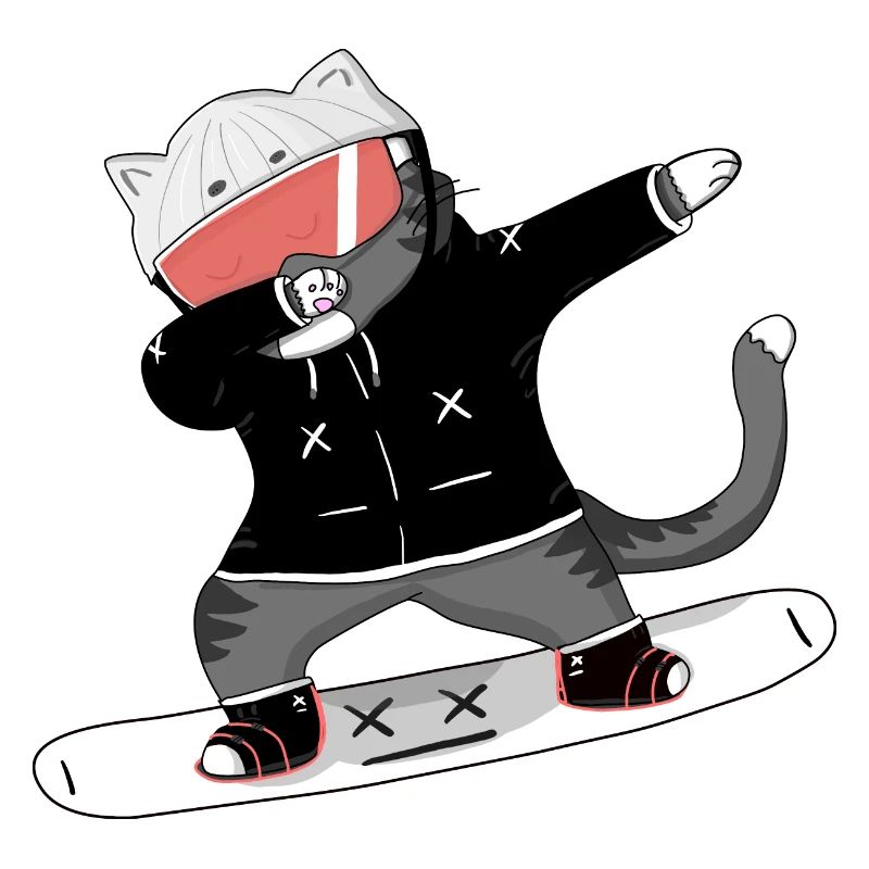 Snowboard cat