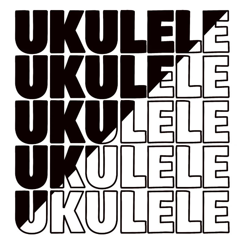 Ukulele typography diagonal