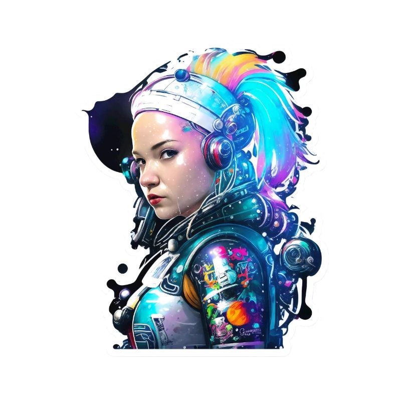 Astronaute de l’espace arc-en-ciel de la voie lactée