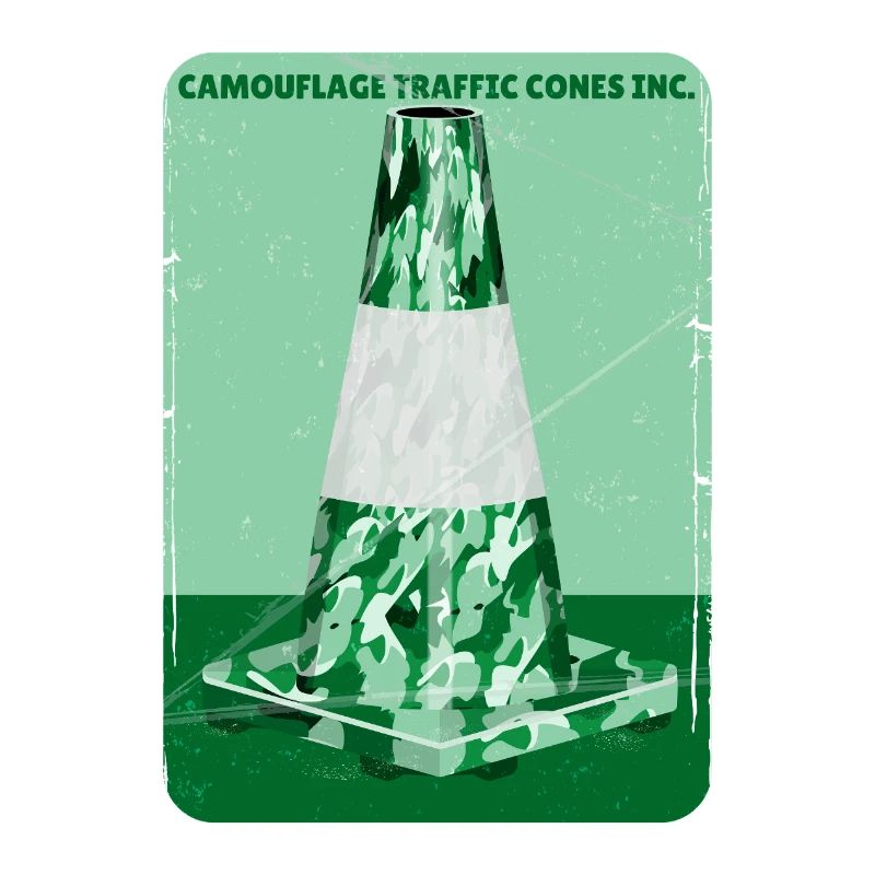 Cône de route vert camouflage