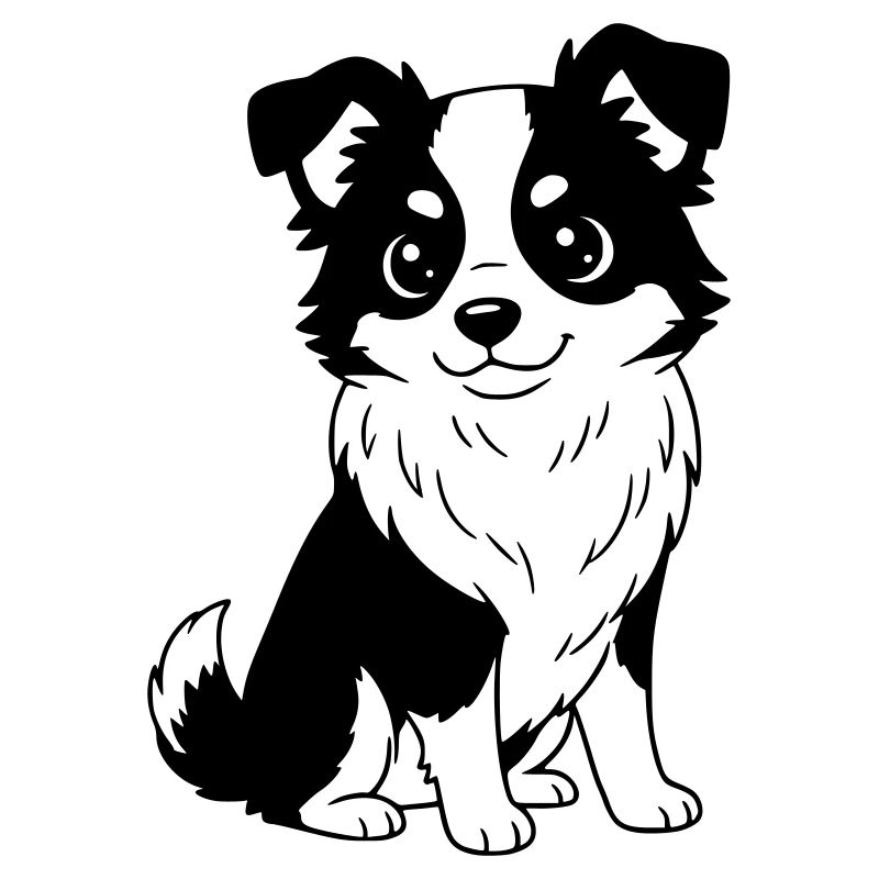 Australian Shepherd - Aussi - black and white